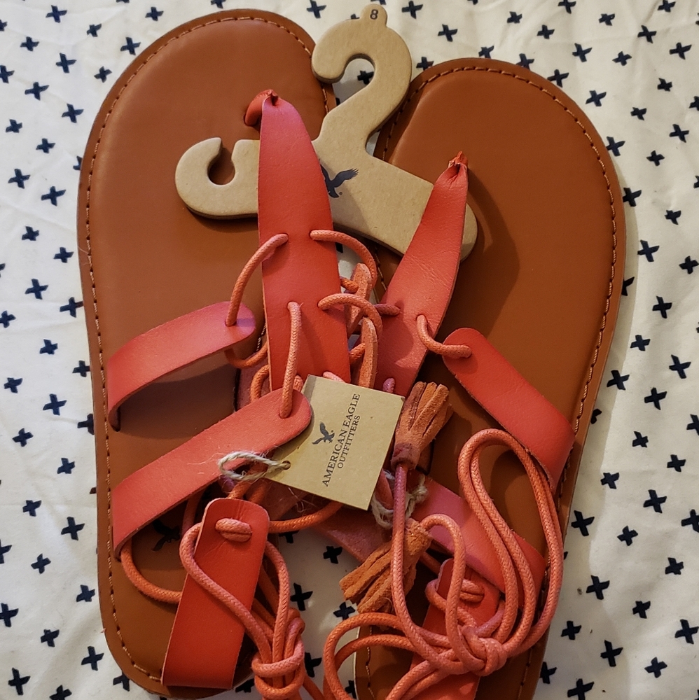 Brand New American Eagle Lace Up Sandals